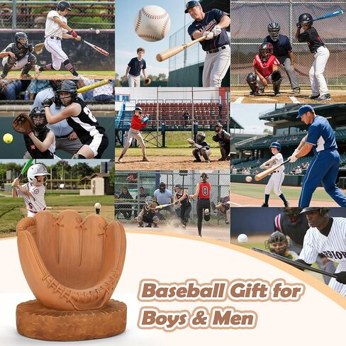Baseball Display Case Baseball Holder: Baseball Stand Holders Balls Display Set Baseball Coach Gifts for Men Team Player Boys Dad,Resin Baseball Figurines Baseball Collector Memorabilia Baseball Gifts in Kuwait