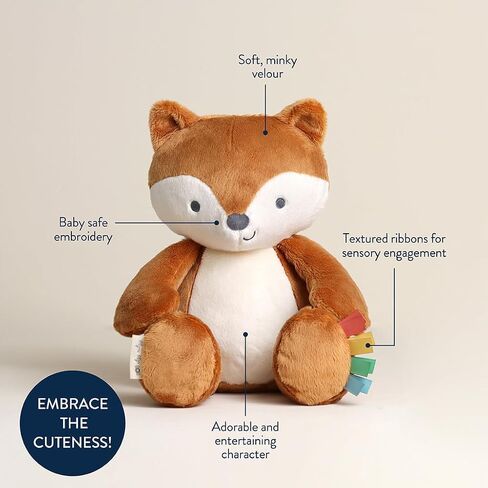 Itzy Ritzy Sweetie Snuggles Baby Plush Toy - Soft, Cuddly Stuffed Animal with Multiple Textures & Ribbons for Sensory Exploration and Promoting Self-Soothing, for Ages 0 and Up (Octopus) in Saudi Arabia