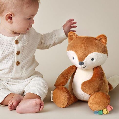 Itzy Ritzy Sweetie Snuggles Baby Plush Toy - Soft, Cuddly Stuffed Animal with Multiple Textures & Ribbons for Sensory Exploration and Promoting Self-Soothing, for Ages 0 and Up (Octopus) in Saudi Arabia