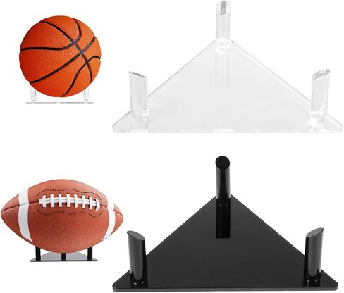 2 Pcs Basketball Stand Acrylic Ball Stand Display Holder Sports Ball Storage Display Stand for Footballs Soccer Volleyballs Display in Saudi Arabia