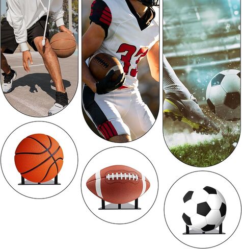 2 Pcs Basketball Stand Acrylic Ball Stand Display Holder Sports Ball Storage Display Stand for Footballs Soccer Volleyballs Display in Saudi Arabia