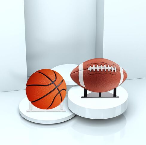 2 Pcs Basketball Stand Acrylic Ball Stand Display Holder Sports Ball Storage Display Stand for Footballs Soccer Volleyballs Display in Saudi Arabia