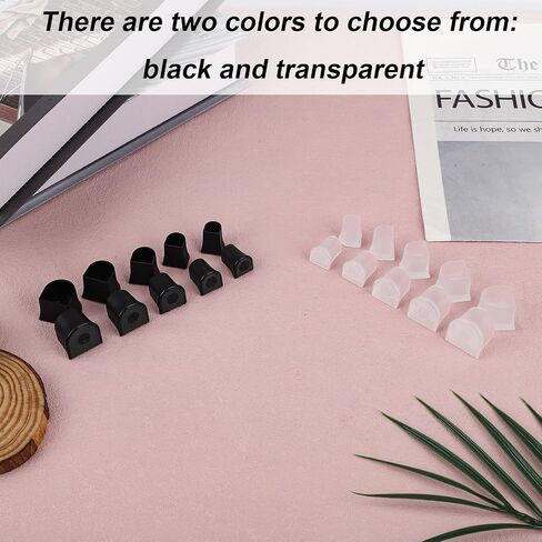 10 Pcs High Heel Protectors, 5 Sizes Stoppers & Repair Cap for High Heels Anti-Slip Heel Cover Caps for Outdoor Activities Wetland Grass Gravel (Black) in Saudi Arabia