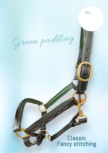SIE Fancy Stitch Padded Adjustable Leather Halter for Horses in Saudi Arabia