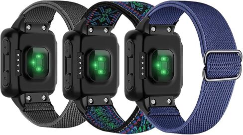 Compatible with Garmin Forerunner 35/30 Band, Nylon Elastic Solo Loop Women Men,Adjustable Replacement Watch Strap for Garmin Forerunner 35 Sport Watchband for SmartWatch in Saudi Arabia