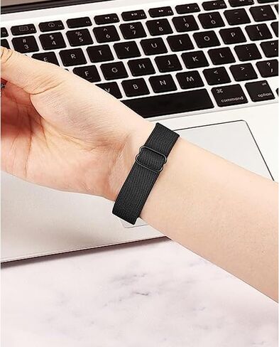 Compatible with Garmin Forerunner 35/30 Band, Nylon Elastic Solo Loop Women Men,Adjustable Replacement Watch Strap for Garmin Forerunner 35 Sport Watchband for SmartWatch in Saudi Arabia