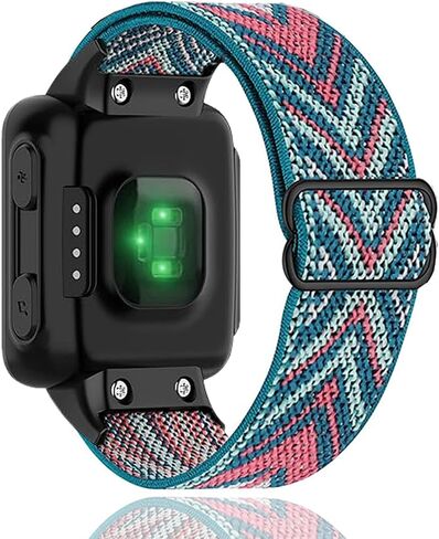 Compatible with Garmin Forerunner 35/30 Band, Nylon Elastic Solo Loop Women Men,Adjustable Replacement Watch Strap for Garmin Forerunner 35 Sport Watchband for SmartWatch in Saudi Arabia