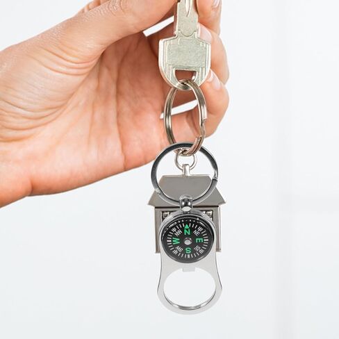 Toyvian Car Key حامل البقاء المعدني المحمول بوسع Keychain: 3pcs بحجم الجيب حلقة مفتاح البوصلة للمشي لمسافات طويلة في الخارج سلسلة مفاتيح السيارات في الهواء الطلق in Kuwait