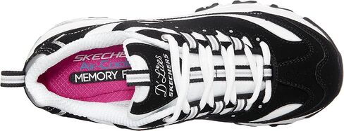 Skechers Sport Women's D'Lites Memory Foam Lace-up Sneaker,Biggest Fan Navy/White,8 M US in Kuwait