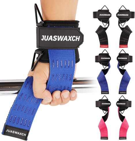 Wrist Straps with Neoprene Padded Support, Double Layer Cotton Gym Gloves & Hand Grips for Deadlifting, Strength Training – Gifts for Women in Saudi Arabia