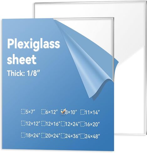 2 Pack Clear Plexiglass Sheets 12×12×0.12In PET Plexi Glass Sheets for Craft Projects Easy-Process Transparent Flexible Plastic Blanks Sheeting for Picture Frames in Kuwait