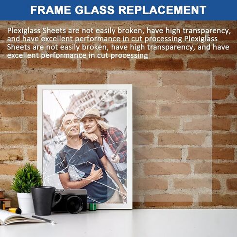 2 Pack Clear Plexiglass Sheets 12×12×0.12In PET Plexi Glass Sheets for Craft Projects Easy-Process Transparent Flexible Plastic Blanks Sheeting for Picture Frames in Kuwait