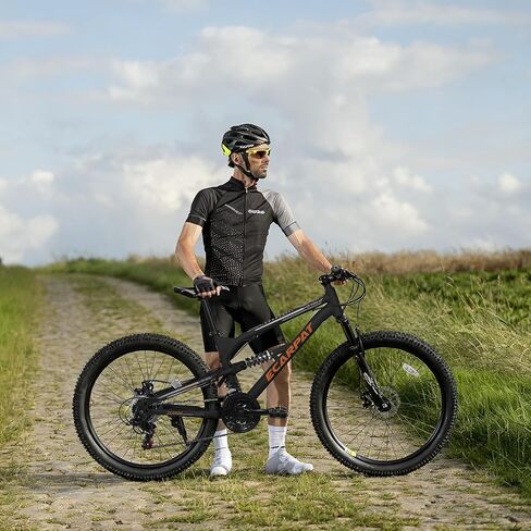 دراجة جبلية بنظام التعليق الكامل، عجلة 24/26 بوصة، دراجة جبلية 21 سرعة مع فرامل قرصية مزدوجة، ناقل إبهام، إطار من الصلب الكربوني دراجة MTB للمراهقين البالغين والرجال والنساء وركاب الدرب in Kuwait