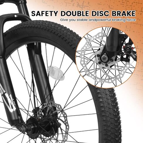 دراجة جبلية بنظام التعليق الكامل، عجلة 24/26 بوصة، دراجة جبلية 21 سرعة مع فرامل قرصية مزدوجة، ناقل إبهام، إطار من الصلب الكربوني دراجة MTB للمراهقين البالغين والرجال والنساء وركاب الدرب in Kuwait