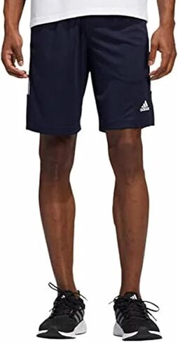 adidas Mens 3 Stripe Shorts with Zipper Pockets (Legend Ink/Legend Ink/White, X-Large) in Saudi Arabia
