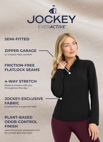 ملابس رياضية نسائية من Jockey EVERACTIVE Scuba 1/4 سحاب in Saudi Arabia