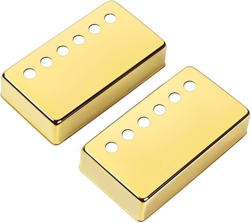 Banworks Brass Imperial Humbucker Covers 49.2mm (1-15/16") Guitar Pickup Covers Neck/Bridge Pickup Covers for USA Made Electric Guitar Humbucker Pickup Gibson Les Paul Pack of 2 JT/SYQG-15 Golden in Saudi Arabia