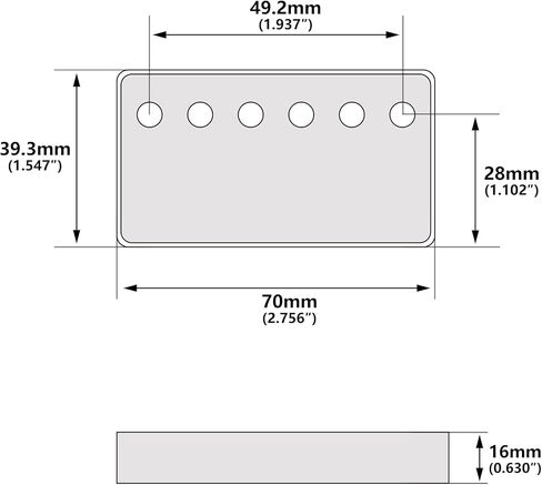 Banworks Brass Imperial Humbucker Covers 49.2mm (1-15/16") Guitar Pickup Covers Neck/Bridge Pickup Covers for USA Made Electric Guitar Humbucker Pickup Gibson Les Paul Pack of 2 JT/SYQG-15 Golden in Saudi Arabia