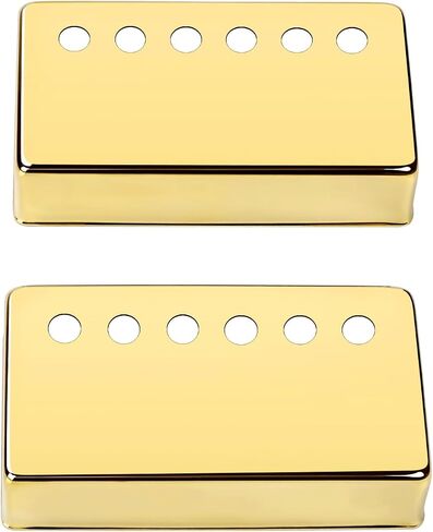 Banworks Brass Imperial Humbucker Covers 49.2mm (1-15/16") Guitar Pickup Covers Neck/Bridge Pickup Covers for USA Made Electric Guitar Humbucker Pickup Gibson Les Paul Pack of 2 JT/SYQG-15 Golden in Saudi Arabia