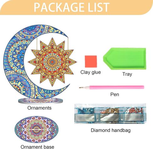 Jishshay Diamond Painting Tabletop Decoration Diy Dwarf Diamond Art Desk Desk With with Acrylic Plate Specials Crystal Desktop Ornamp in Kuwait