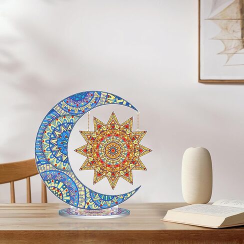 Jishshay Diamond Painting Tabletop Decoration Diy Dwarf Diamond Art Desk Desk With with Acrylic Plate Specials Crystal Desktop Ornamp in Kuwait