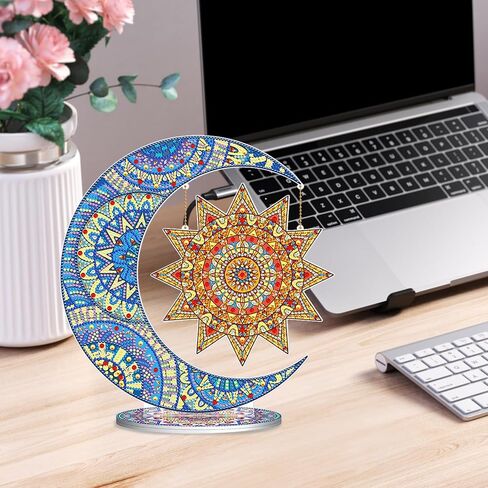 Jishshay Diamond Painting Tabletop Decoration Diy Dwarf Diamond Art Desk Desk With with Acrylic Plate Specials Crystal Desktop Ornamp in Kuwait