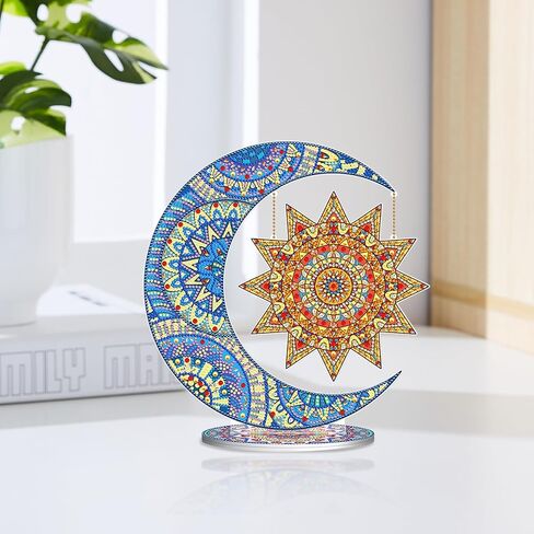 Jishshay Diamond Painting Tabletop Decoration Diy Dwarf Diamond Art Desk Desk With with Acrylic Plate Specials Crystal Desktop Ornamp in Kuwait