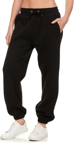 Sweatpants for Women - Closed Cinch Bottom Fleece Lounge Womens Plus Size Joggers in Saudi Arabia