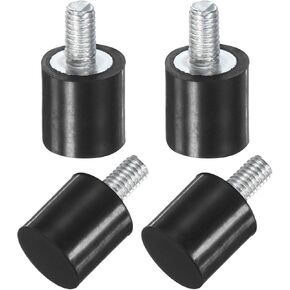 4-Pack Rubber Mounts D25mmxH20mm Male Vibration Isolators Cylindrical Shock Absorber W M6 x 18mm Studs for Air Compressor/Car/Pump/Boat/Garage Motor/Bobbins Rubber Isolators in Kuwait