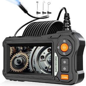 Endoscope Camera with Light, 4.3" IPS Screen, 16.4Ft Semi-Rigid Borescope Wire, No App Needed, 1080P Inspection Boroscope with 8 LEDs, IP67 Waterproof Endoscope, Snake Camera is a Cool Gadget for Men in Saudi Arabia