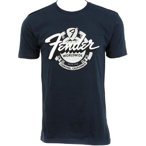 Fender World Wide T-Shirt, 100% Cotton, Vintage Navy, XXL in Kuwait