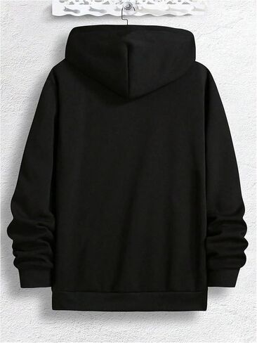 SOLY HUX Men's Letter Graphic Hoodies Drawstring Long Sleeve Oversized Sweatshirt Loose Pullover Top in Kuwait