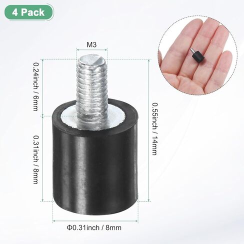 4 حزم يتصاعد المطاط D25mmmxh20mm عزل الاهتزاز الذري in Kuwait