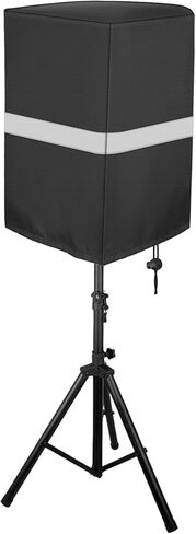 Speaker Cover for 8-15" inch Powered Speaker Mounted on Stand, Outdoor Waterproof Speaker Cover with Adjustable Drawstring, Dustproof & UV Protection (2 Pack xBlack, 12“) in Saudi Arabia