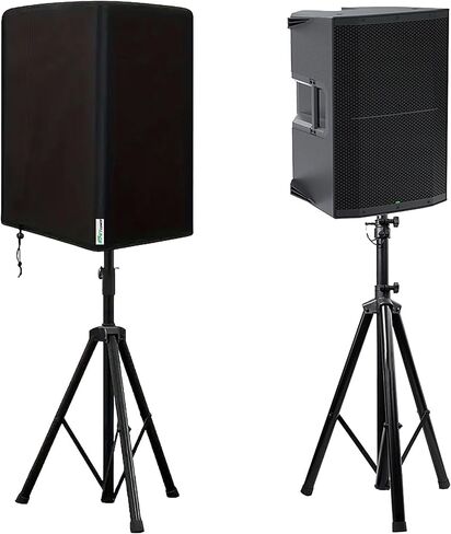 Speaker Cover for 12 Inch PA/DJ Mounted on Stand Power Speakers Oxford Cloth Dust Cover Water Resistant Dustproof UV Protection Outdoor Speaker Covers 420D Protection Bag,Black in Saudi Arabia