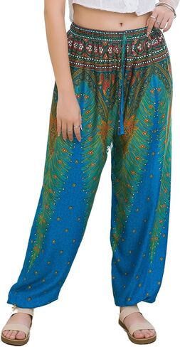 LOFBAZ Women Harem Yoga Pants Boho Summer Flowy Clothes High Waist Joggers Lounge Beach Baggy Casual Bohemian Outfits in Saudi Arabia