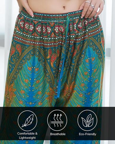 LOFBAZ Women Harem Yoga Pants Boho Summer Flowy Clothes High Waist Joggers Lounge Beach Baggy Casual Bohemian Outfits in Saudi Arabia
