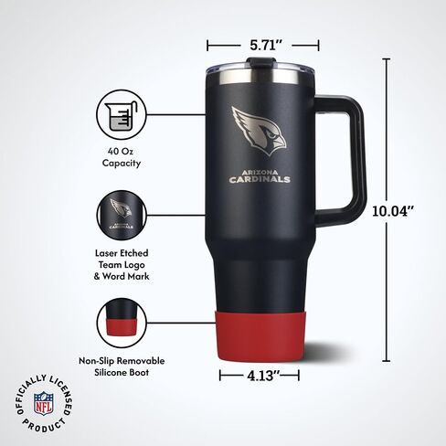 شركة الذاكرة مرخصة رسميًا في لعبة NFL Day Tumbler - 40oz من الفولاذ المقاوم للصدأ معزول مزدوج الكأس بلينغ مع شعار الفريق ، و NFL SPORTS TRAVER in Saudi Arabia