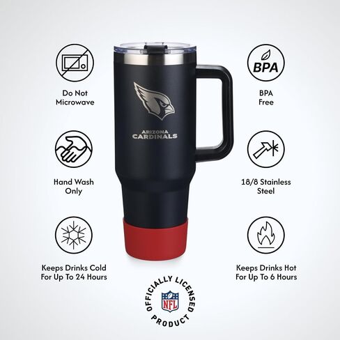 شركة الذاكرة مرخصة رسميًا في لعبة NFL Day Tumbler - 40oz من الفولاذ المقاوم للصدأ معزول مزدوج الكأس بلينغ مع شعار الفريق ، و NFL SPORTS TRAVER in Saudi Arabia