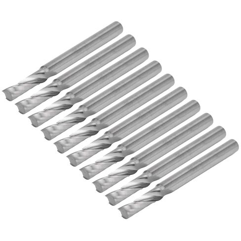 Fafeicy 10pcs 2.0mm Tungsten Steel End Mill Cutter Spiral Flute CNC Bit for Wood Acrylic Plastic (شفرة واحدة) in Kuwait