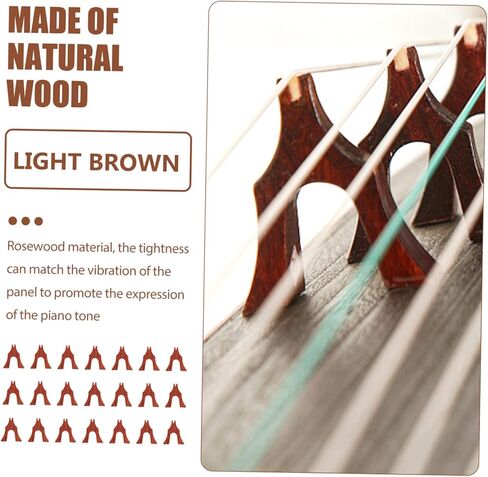 21 Pcs Guzheng Bridges Natural Solid Wood Musical Instrument Parts Reusable Guzheng Accessories for Enhanced Sound Quality and Performance in Kuwait