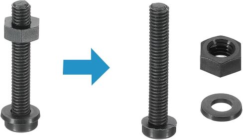 PATIKIL M4x8mm Black Nylon Bolts Plastic Nuts Full Thread Head Screws, 24 Pcs in Saudi Arabia