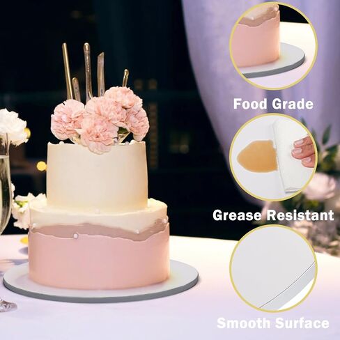 Trwcrt 10 PCS Cake Boards 12 Inch Round, Cake Drums 1/2 Inch Thick Sturdy Multiple Layers Smooth Edged for Birthday Wedding Party Displays in Kuwait