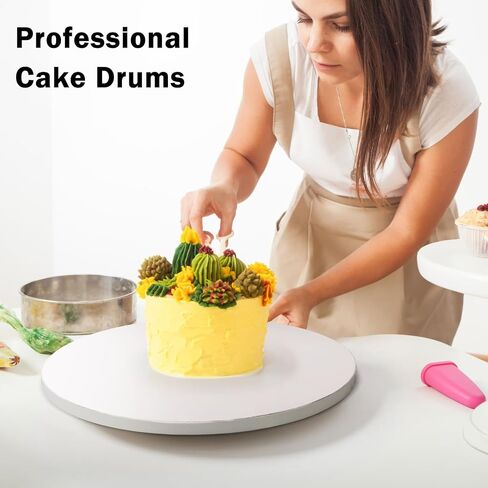 Trwcrt 10 PCS Cake Boards 12 Inch Round, Cake Drums 1/2 Inch Thick Sturdy Multiple Layers Smooth Edged for Birthday Wedding Party Displays in Kuwait