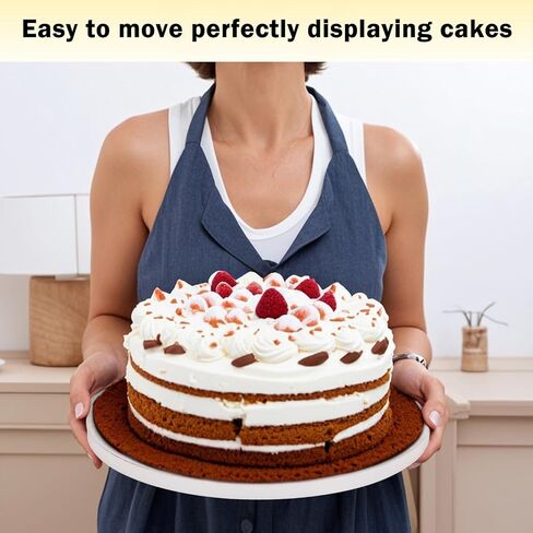 Trwcrt 10 PCS Cake Boards 12 Inch Round, Cake Drums 1/2 Inch Thick Sturdy Multiple Layers Smooth Edged for Birthday Wedding Party Displays in Kuwait