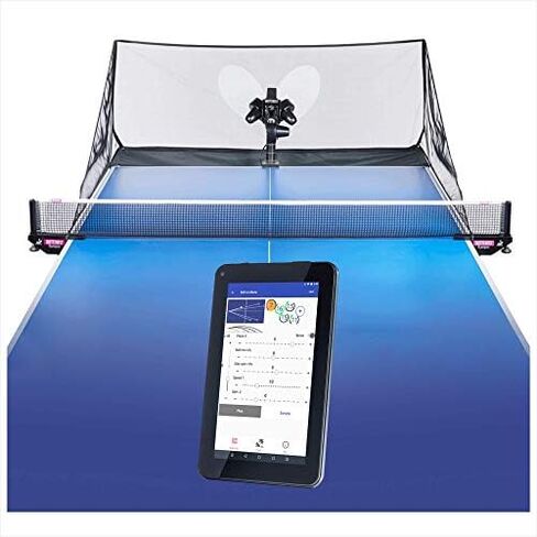 Butterfly Amicus Prime Table Tennis Robot | Best Ball Launcher-Thrower-Shooter for Your Ping Pong Table | Free Carry Bag, Remote, Tech Support, & 120 Balls | Play Or Practice Ping Pong Anytime in Saudi Arabia