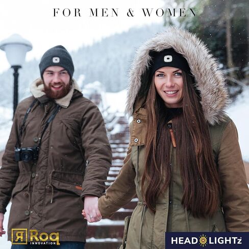 HEAD LIGHTZ® Rechargeable LED Beanie Hat – Hands-Free Lighted Cap for Running, Walking & Camping – As Seen on Oprah’s Favorite Things – Machine Washable, Unisex in Saudi Arabia