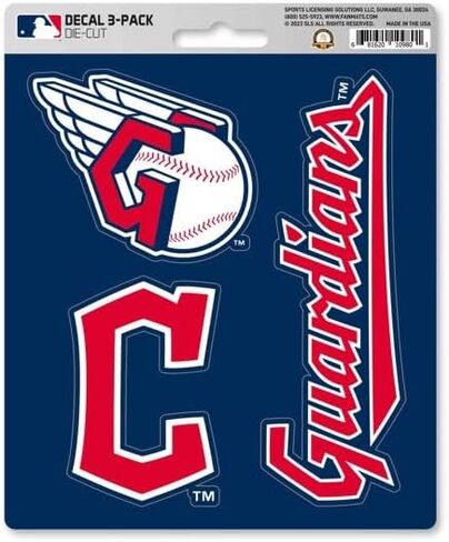 FANMATS 39303 Cleveland Guardians Decal 3-pk in Saudi Arabia