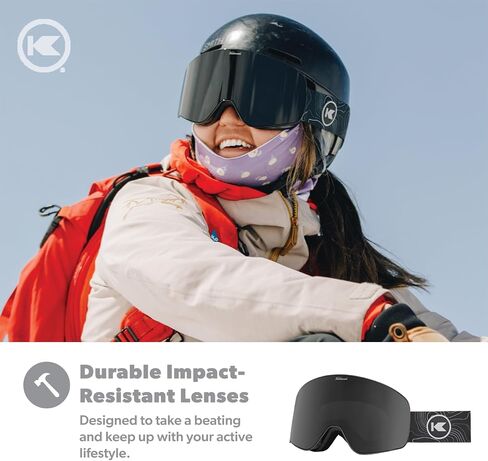 نظارات Knockaround Slingshots للتزلج على الجليد للرجال والنساء والشباب - طلاء مضاد للوهج والضباب - حماية من الأشعة فوق البنفسجية 400 in Kuwait