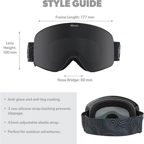 نظارات Knockaround Slingshots للتزلج على الجليد للرجال والنساء والشباب - طلاء مضاد للوهج والضباب - حماية من الأشعة فوق البنفسجية 400 in Kuwait